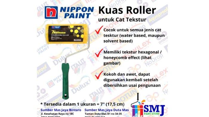 Kuas Roll Tekstur NIPPON PAINT Hexagonal 7 inch