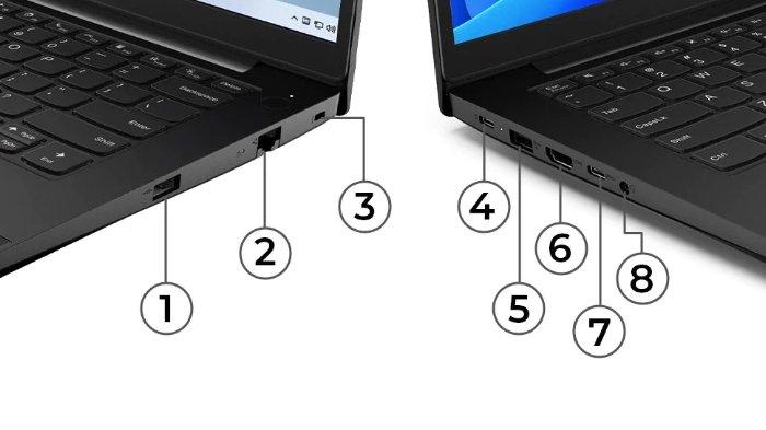 Ilustrasi port pada laptop, salah satunya berfungsi untuk proses charging atau pengisian daya