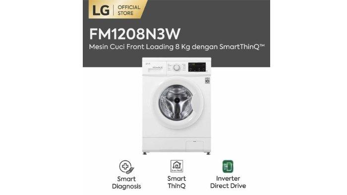 LG Mesin Cuci Front Loading 8 kg FM1208N3W 