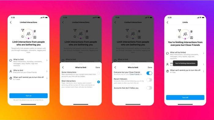 Fitur pembatasan interaksi, Limit Interactions di Instagram yang kini sudah diperluas fungsinya