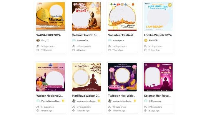 50 Link Twibbon Hari Raya Waisak 2024 Gratis dan Mudah Dipasang