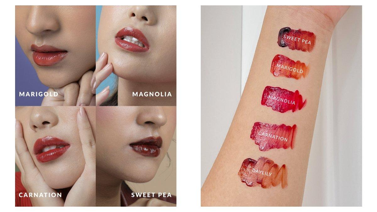 lip tint ini berupa gel dan sedikit thick, sehingga mudah diratakan dan langsung menutup bibir dengan pilihan warna menariknya
