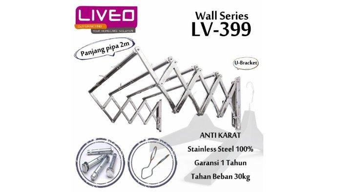 Liveo Jemuran Dinding Baju Stainless Steel LV-399