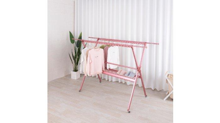 LIVEO Jemuran Lantai Double Pole X-Hanger LV-798.