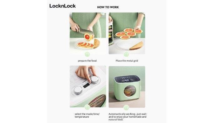 LocknLock Mini Food Dehydrator cara penggunaan.