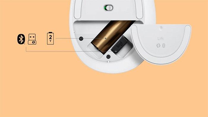 Ilustrasi tombol power untuk mengaktifkan daya yang umum ditemukan di beberapa produk mouse wireless