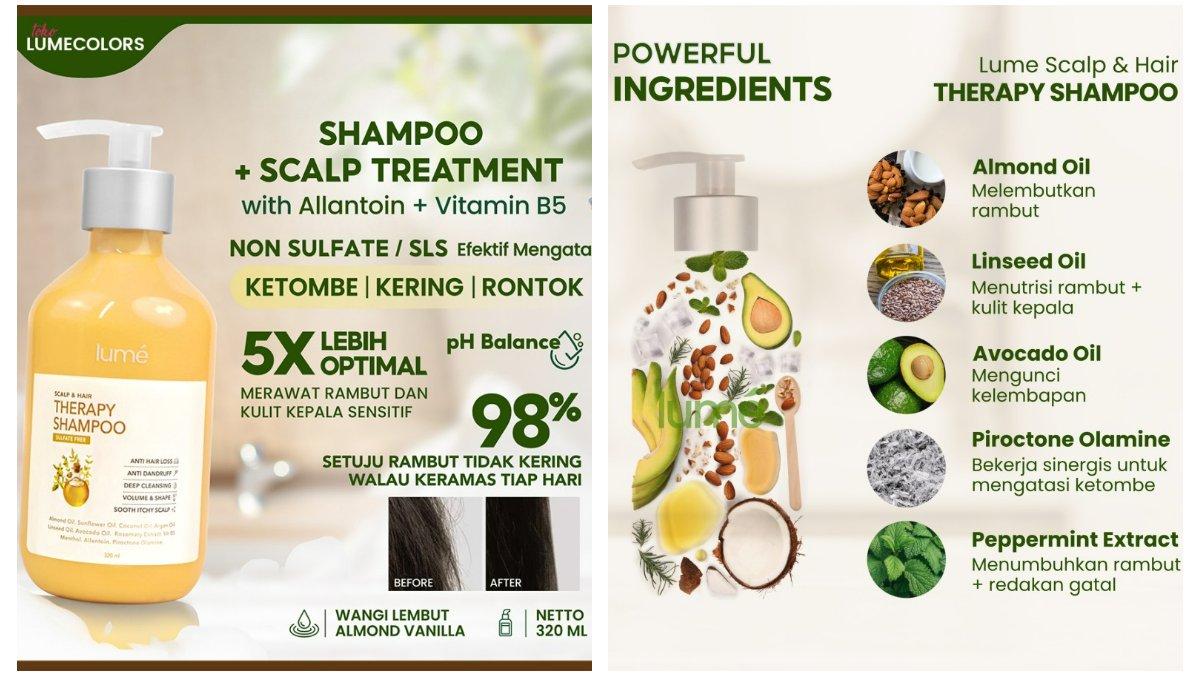 lume SCALP HAIR THERAPY SHAMPOO NON SULFAT SLS