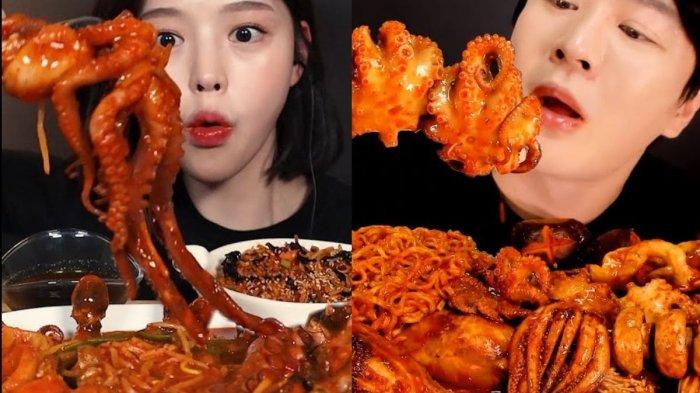 Ilustrasi makan makanan berminyak yang bisa jadi salah satu penyebab komedoan.