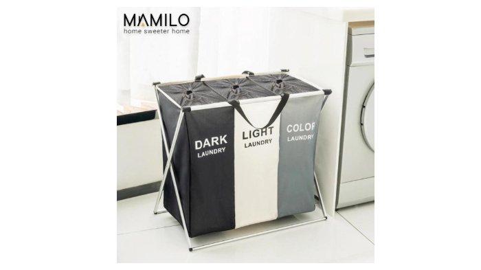 MAMILO Laundry Bag Basket dengan desain yang mudah dilipat.