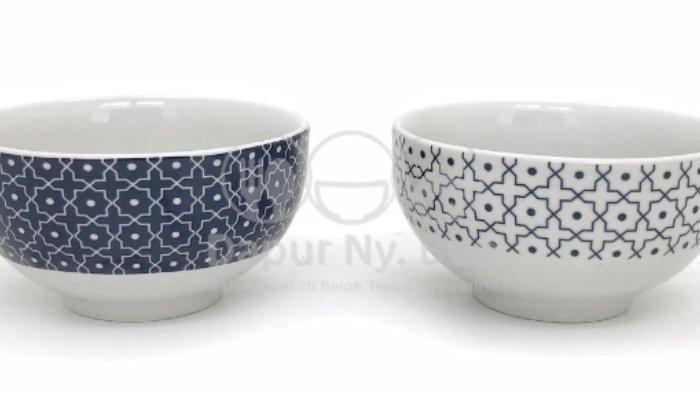 Mangkok Nasi Motif BLUE STAR - Mangkok Sup Ukuran 4 Inch