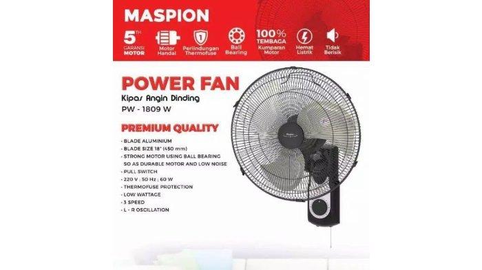 Maspion Power Wall Fan PW-1809W