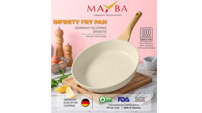 MAYBA Frypan Infinity Granite Creme hadir dengan die cact technology.
