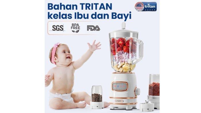 Mecoo Most Aesthetic 4in1 Ice Crusher Blender hadir dengan material yang aman digunakan.