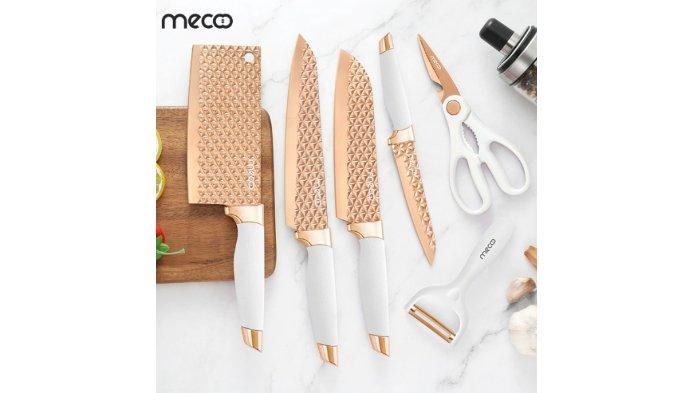 Mecoo Most Aesthetic 6 in 1 Antibacterial Pisau Set.