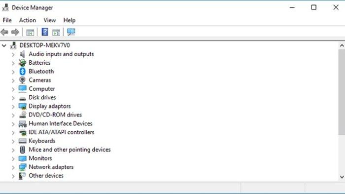 Ilustrasi jendela Device Manager untuk update driver WiFi