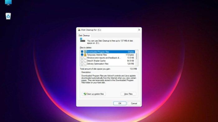 Ilustrasi Disk Clean Up
