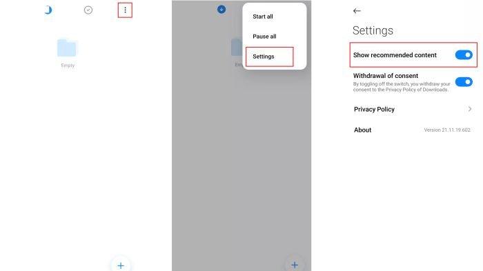 Menghilangkan iklan di Unduhan atau Download HP Xiaomi