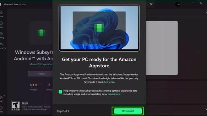 Ilustrasi menjalankan aplikasi Android di Windows 11