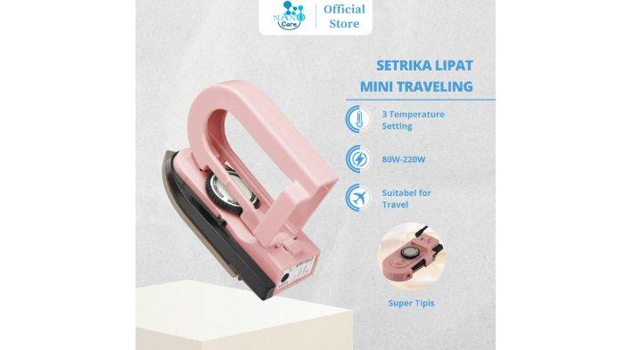 Mini Travel Dry Iron, Detachable handle Setrika Lipat Mini Portable