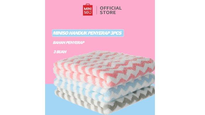 MINISO Handuk 3PCS Towels Microfiber Dapur dengan bahan yang mudah menyerap.