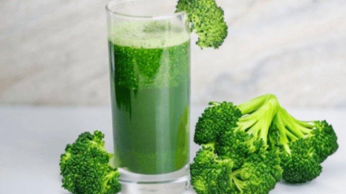 Minuman detoks Mentimun Brokoli