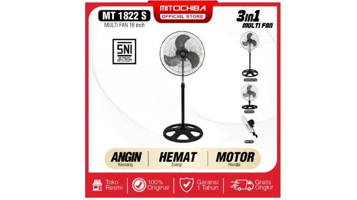 MITOCHIBA Kipas Angin Industrial 3 in 1 MT 1822 S hadir dengan hembusan kencang dan hemat daya.
