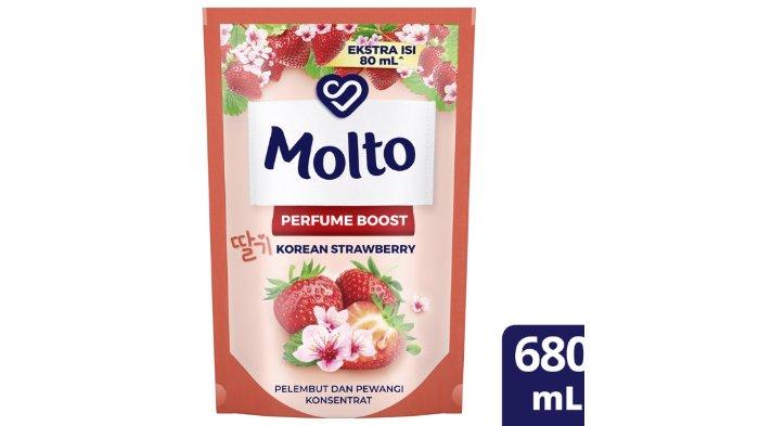 MOLTO Perfume Boost Pewangi Pakaian beragam ukuran.