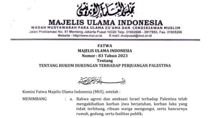 Himbauan MUI untuk mendukung Palestina dengan cara memilih produk yang tidak pro Israel.