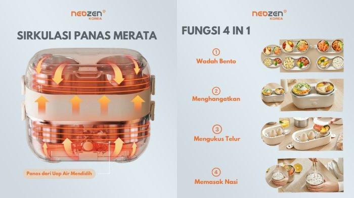 Neozen Electric Lunch Box mampu memberikan kematangan lebih merata.