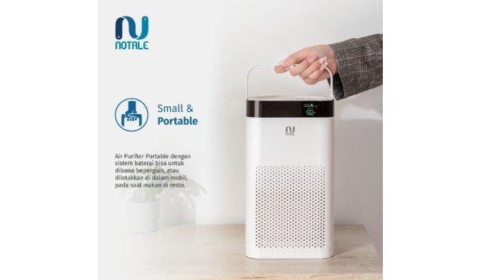 NOTALE Air Purifier Travel Series Portable HEPA 13 UV Sterilizer bekerja tanpa kabel dan mampu bertahan hingga 15 jam.