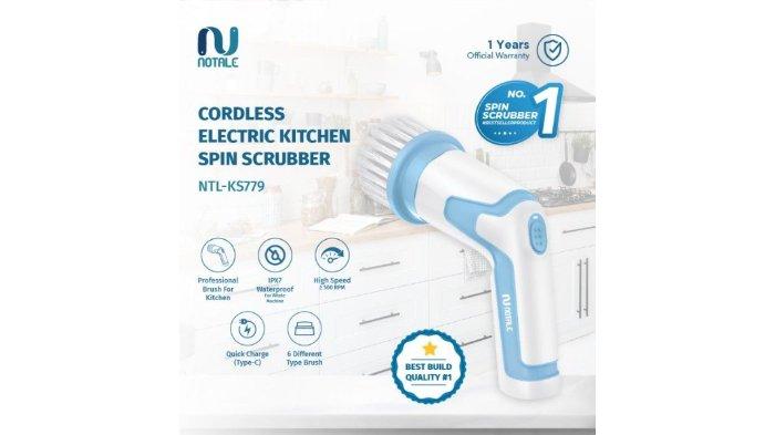 NOTALE Spin Scrubber Cordless NTL-KS779 hadir dengan desain ergonomis.