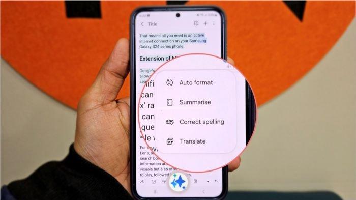 Ilustrasi HP Android dipakai untuk membuat catatan