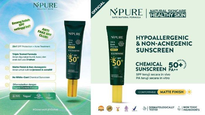 NPURE Sunscreen Cica Beat The Sun Matte 35 ml.