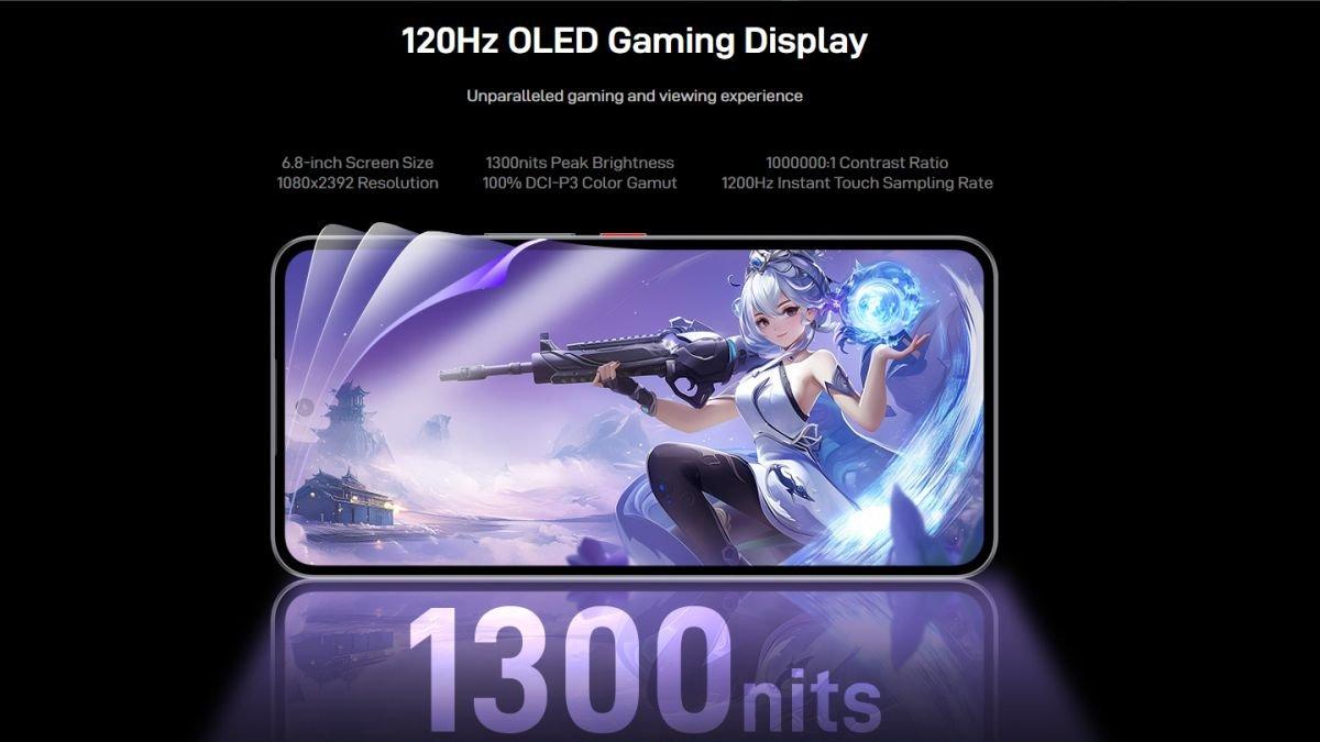 Ilustrasi bidang layar nubia Neo 3 GT 5G