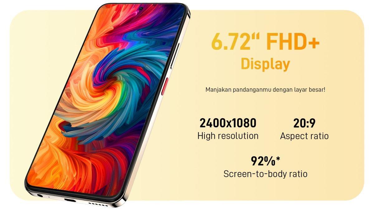 Ilustrasi layar nubia V60