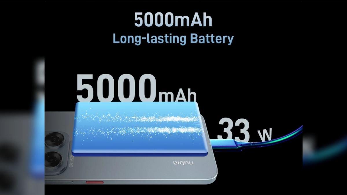 Sektor daya nubia V70 didukung baterai 5000 mAh