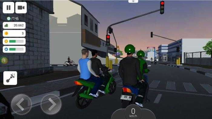 Klakson motor di Ojol The Game bisa dibunyikan untuk memanggil customer yang memesan layanan GRide