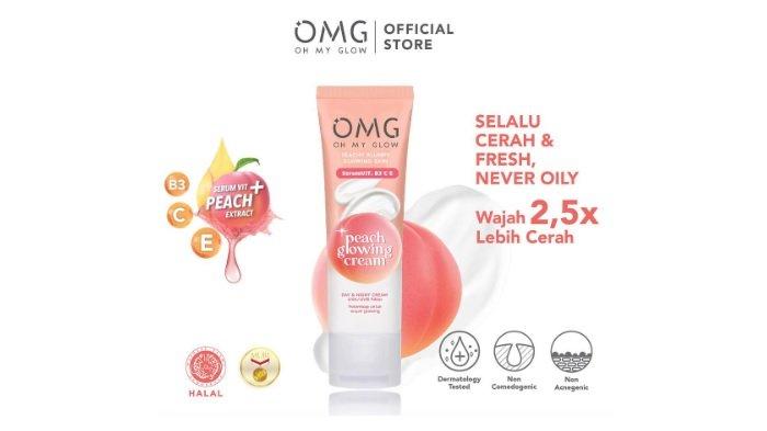 OMG Oh My Glow Peach Glowing Cream with Double Sunscreen Filter
