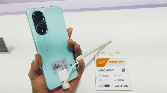 Desain punggung belakang dan modul kamera OPPO A58