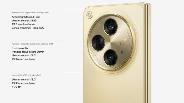 Modul kamera Cosmos Ring di punggung OPPO Find N3