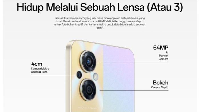 Modul dan lensa kamera OPPO Reno8 Z 5G