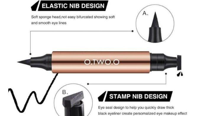 O.TWO.O Stamp Eyeliner Black Double Head Waterproof Eyeliner Pencil