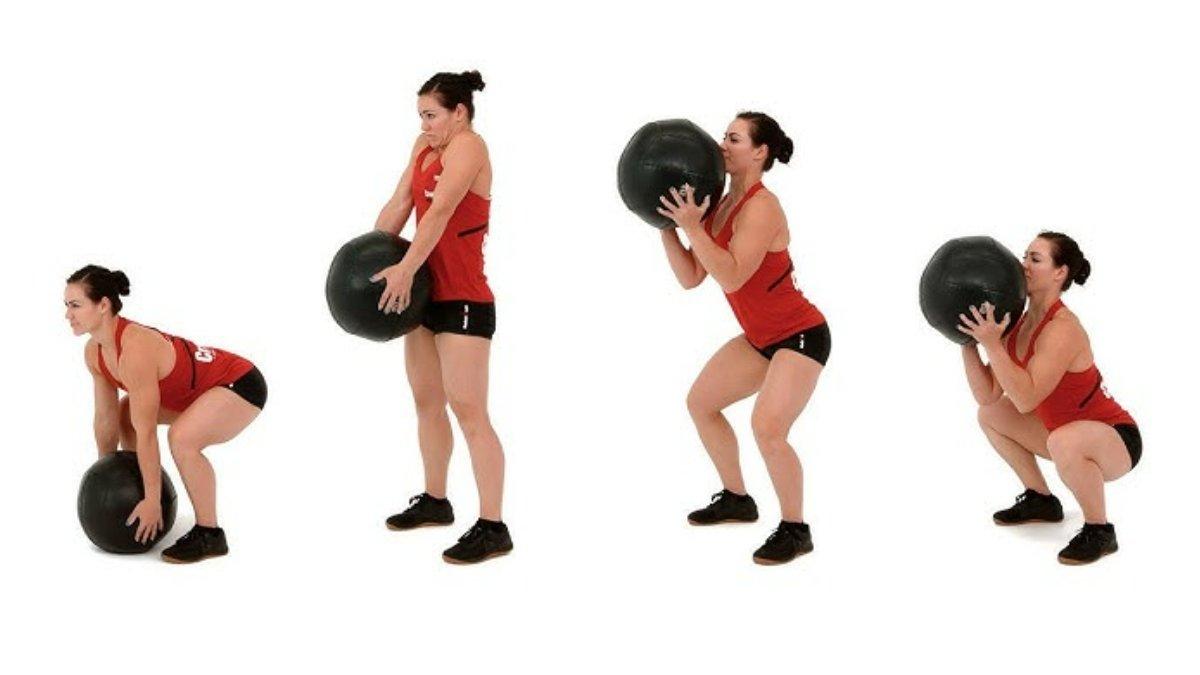 overhead medicine ball slams