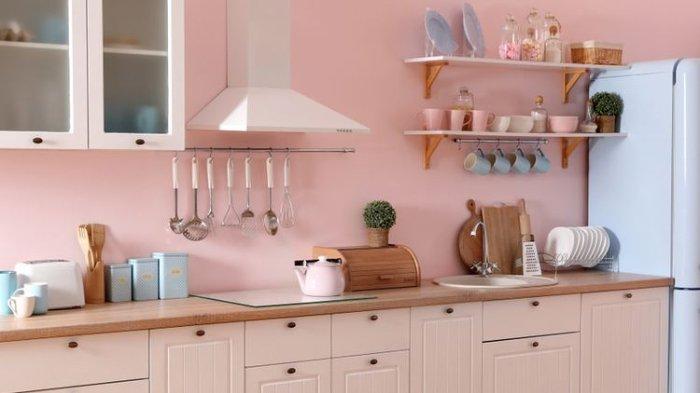 Ilustrasi dinding dapur yang sudah bersih terhindar dari noda gosong.