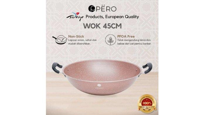 PERO Wokpan Jumbo 45cm 2 Handle Granite Nonstick.