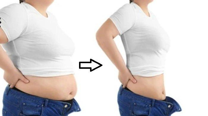 Ilustrasi keberhasilan menurunkan berat badan.