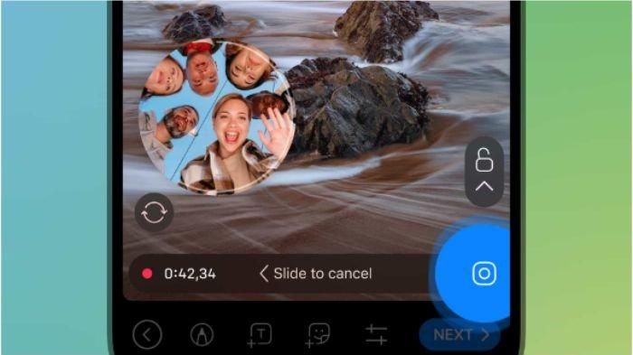Ilustrasi pembuatan Pesan Video di Telegram