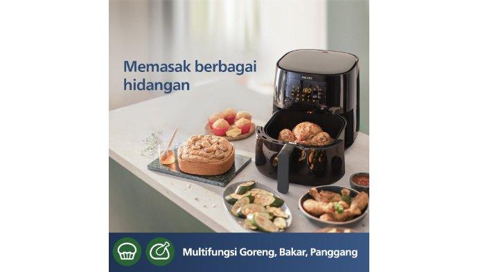 PHILIPS HD9280/90 Airfryer Spectre XL dengan 7 pengaturan prasetel yang memudahkan.