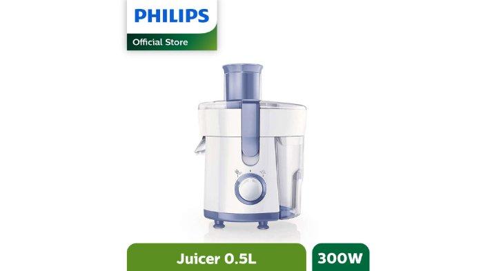 PHILIPS HR1811/71 Juicer 0.5L, pemeras buah dan sayur handal berdaya rendah.