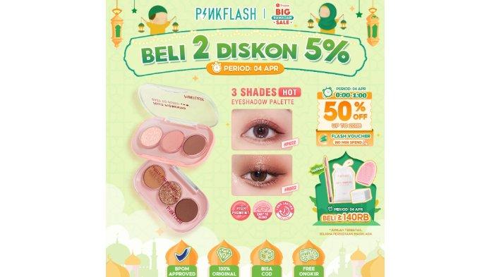PINKFLASH 3 Shades Eyeshadow Palette Giltter